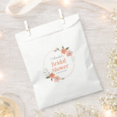 Sachets En Papier Aquarelle délicate Fête des mariées Florale Orange (Coupé)