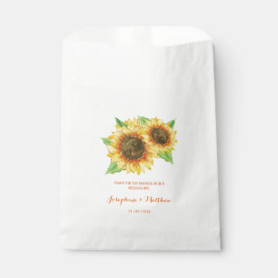 Sachets En Papier Aquarelle des fleurs de soleil