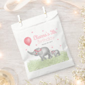 Sachets En Papier Aquarelle Eléphants Coeurs roses Anniversaire Fill (Coupé)