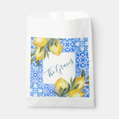 Sachets En Papier Aquarelle en mosaïque toscane avec citron (Devant)