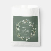 Sachets En Papier Aquarelle eucalyptus élégante fête de mariage (Devant)