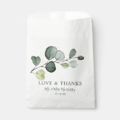 Sachets En Papier Aquarelle Eucalyptus Gold Splatter (Devant)