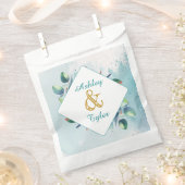 Sachets En Papier Aquarelle Eucalyptus Mariage botanique (Coupé)