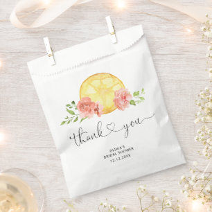 Sachets En Papier Aquarelle Fête des mariées citron Favoriser les sa