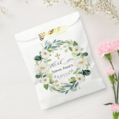 Sachets En Papier Aquarelle Fleurs blanches Wreath Cross Baptism (Scellé)