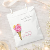 Sachets En Papier Aquarelle FLEURS CRÈME GLACE - douche nuptiale (Coupé)