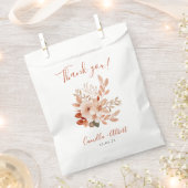 Sachets En Papier Aquarelle Fleurs en terre cuite Merci d'automne (Coupé)