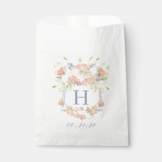 Sachets En Papier Aquarelle Floral Garden Party Crest (Devant)