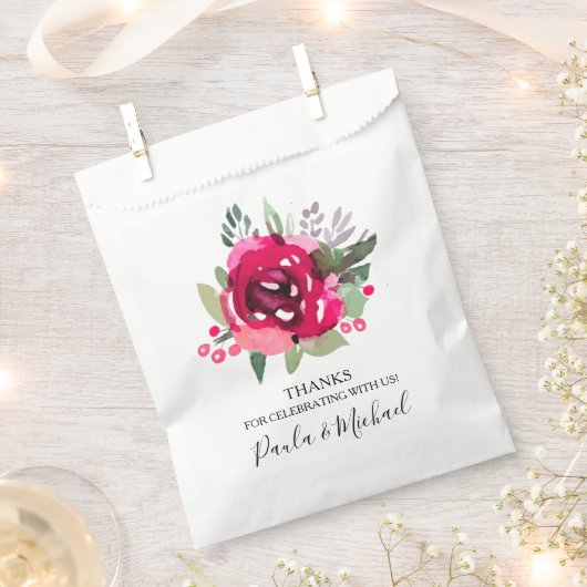 Sachets En Papier Aquarelle Florale (Coupé)