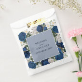 Sachets En Papier Aquarelle Florale Bleue Moderne Mariage élégant (Scellé)