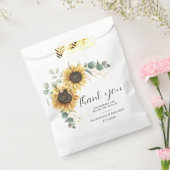 Sachets En Papier Aquarelle florale de tournesol Script (Scellé)