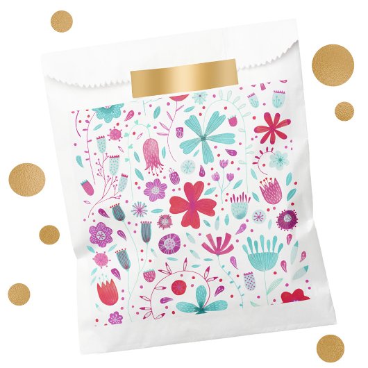 Sachets En Papier Aquarelle florale moderne