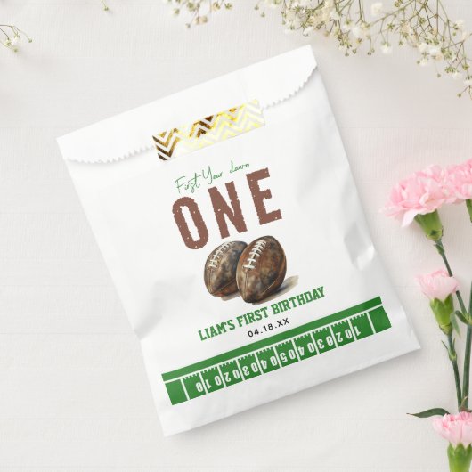 Sachets En Papier Aquarelle Football première année en bas | Anniver (Scellé)