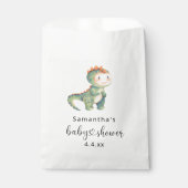Sachets En Papier Aquarelle garçon baby shower dinosaure (Devant)