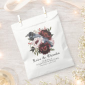 Sachets En Papier Aquarelle gothique romantique Corbeau Mariage flor (Coupé)