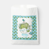 Sachets En Papier Aquarelle Hatching Dino Baby shower Goodie Sac (Devant)