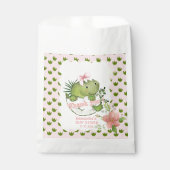 Sachets En Papier Aquarelle Hatching Dino Girl Baby shower Goodie (Devant)