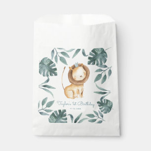 Sachets En Papier Aquarelle Lion Prince Tropical Safari Anniversaire