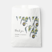 Sachets En Papier Aquarelle magique en olive peinte à la main (Devant)