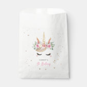 Sachets En Papier Aquarelle magique Unicorne Anniversaire (Devant)