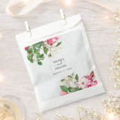 Sachets En Papier Aquarelle Magnolia Fleurs Mariage (Coupé)