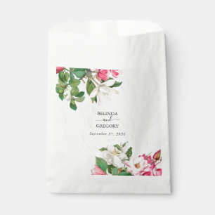 Sachets En Papier Aquarelle Magnolia Fleurs Mariage