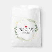 Sachets En Papier Aquarelle Mariage de verdure (Devant)