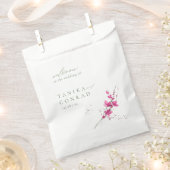 Sachets En Papier Aquarelle Mariage fleur sauvage Bienvenue Fsia ID9 (Coupé)