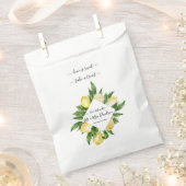 Sachets En Papier Aquarelle méditerranéenne Citron Mariage tropical (Coupé)