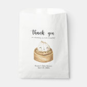 Sachets En Papier Aquarelle - merci baby shower (Devant)