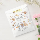 Sachets En Papier Aquarelle mignonne Animaux africains Merci d'anniv (Scellé)