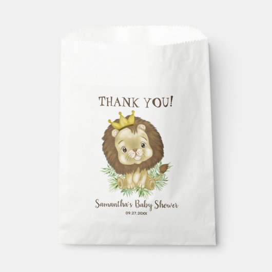 Sachets En Papier Aquarelle mignonne Bébé Lion King Jungle Baby show (Devant)
