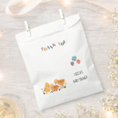 Sachets En Papier Aquarelle mignonne petit poulet Merci bébé (Coupé)