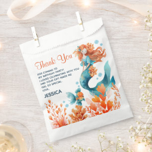 Sachets En Papier Aquarelle mignonne pour enfants Merci d'anniversai