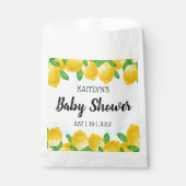 Sachets En Papier Aquarelle moderne Baby shower citronnier (Devant)
