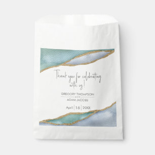 Sachets En Papier Aquarelle moderne Gold Trier Mariage Treat