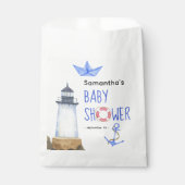 Sachets En Papier Aquarelle nautique - baby shower (Devant)