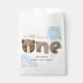 Sachets En Papier Aquarelle notre petit ours un bébé anniversaire (Devant)