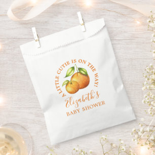 Sachets En Papier Aquarelle Oranges Un Petit Baby shower Cutie
