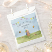 Sachets En Papier Aquarelle ours en peluche, aventure merci (Coupé)