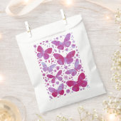 Sachets En Papier Aquarelle papillon Magenta Hot Pink (Coupé)