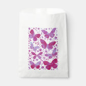 Sachets En Papier Aquarelle papillon Magenta Hot Pink (Devant)