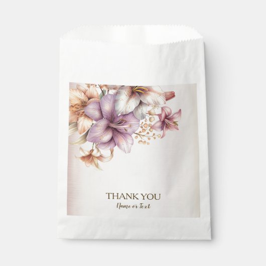 Sachets En Papier Aquarelle Party Boho rose Fleurs Élégant (Devant)