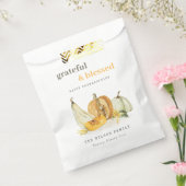 Sachets En Papier Aquarelle Pastel Soft Floral Citrouille Thanksgivi (Scellé)