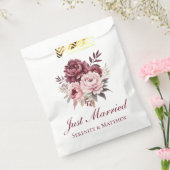 Sachets En Papier Aquarelle Peony Floral Juste Marié Mariage (Scellé)