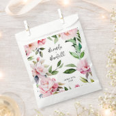 Sachets En Papier Aquarelle Peony Magnolia Mariage rose (Coupé)