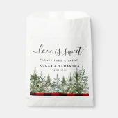 Sachets En Papier Aquarelle Pine verte et Buffle rouge Plaid (Devant)