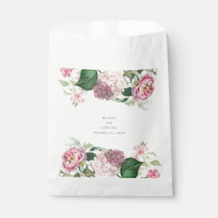 Sachets En Papier Aquarelle romantique Fleurs roses Mariage de jardi