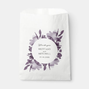 Sachets En Papier Aquarelle romantique Floral Améthyste Mariage