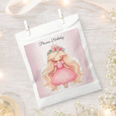 Sachets En Papier Aquarelle rose princesse Anniversaire (Coupé)